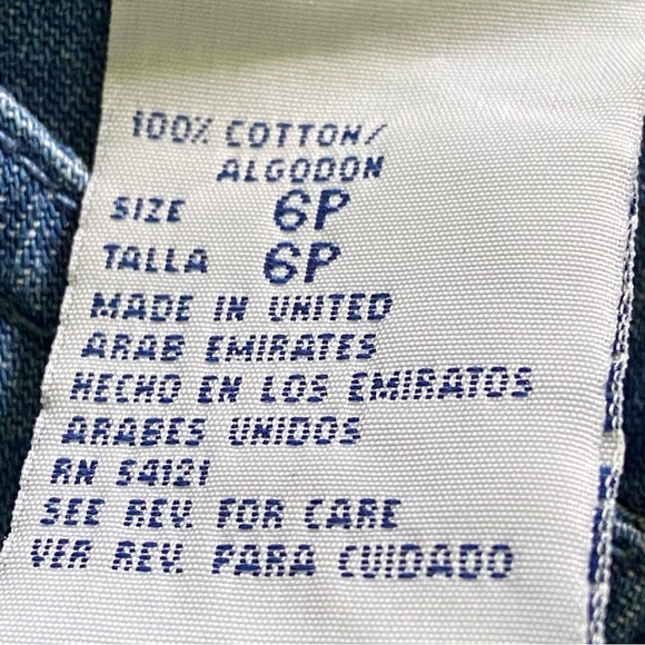 Vintage Pellini Blues petites women's 6P Denim Dress Tie Vest Floral Embroidery - Picture 4 of 16